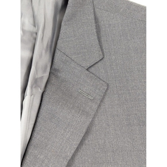 Peter Millar Gray Wool Blazer Size 48R Sport Coat Jacket Mens 2‎ Button - Picture 6 of 16